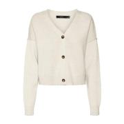 Vero Moda Guld Länk V-ringad Kofta Beige, Dam