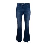 Love Moschino Flare Jeans Blue, Dam