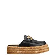 Tod's Svart Klack Tomaia Läder Plattform Black, Dam