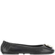 Tory Burch Kvinnors Läder Ballerinaskor Black, Dam