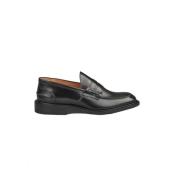 Tricker's Klassiska Penny Loafers i Svart Läder Black, Herr