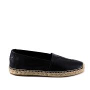 Saint Laurent Broderade läderespadriller Black, Herr