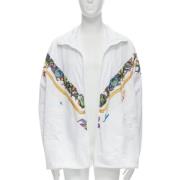 Versace Pre-owned Pre-owned Polyester ytterklder White, Dam