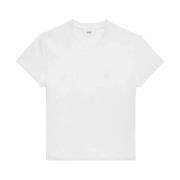 Ami Paris Ekologisk Vit Bomull T-Shirt White, Herr
