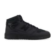 Junya Watanabe Svarta Läder- och Mesh Sneakers Black, Herr