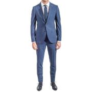 Lubiam Suit Sets Blue, Herr