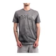 Moschino Bomull Jersey T-shirt Gray, Herr