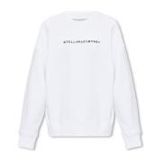 Stella McCartney Sweatshirt med logotyp White, Dam