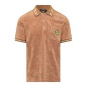 Barrow Bomullsterry polo med logotyp Brown, Herr