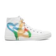 Vivienne Westwood Multifärgade höga sneakers med spraymålnings effekt ...
