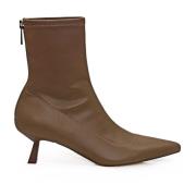 Steve Madden Guld Logo Klack Ankelstövlar Brown, Dam