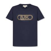 Michael Kors T-shirt med logotyp Blue, Dam