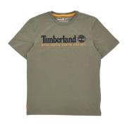 Timberland Wwes Front Tee - Streetwear Kollektion Green, Herr