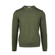 Roy Roger's Grön Merinoull Crew-Neck Sweater Green, Herr