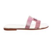 Liu Jo Slipper-stil Sandaler med Originalt Design Pink, Dam