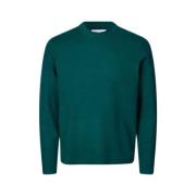 Samsøe Samsøe Atlantic Deep Stickad Sweatshirt Green, Herr