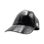 Courrèges Klassisk Vinyl Cap Nyutgåva Black, Dam