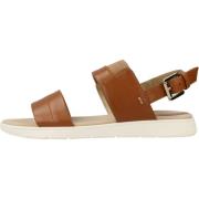 Geox Bekväma platta sandaler för kvinnor Brown, Dam
