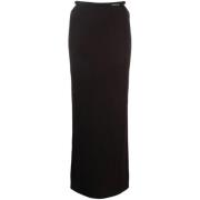 Alexander Wang Svart G-string kjol i hel längd Black, Dam