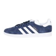 Adidas Originals Låga Marinblå Gazelle Sneakers i Mocka Blue, Herr