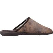 Victoria Faux Leather Comfort Slippers Brown, Herr