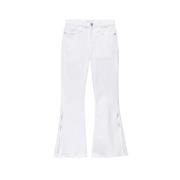 Frame Flared Jeans för modeframåt kvinnor White, Dam