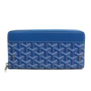 Goyard Vintage Förhandsägd Blå Canvas Goyard Plånbok Blue, Dam