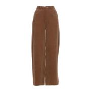 Weili Zheng Wwzpl98 Wide Trousers Brown, Dam