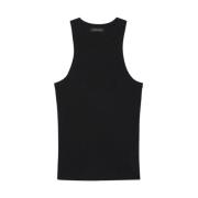 Anine Bing Eva Ribbstickad Tank Top Black, Dam