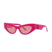 Dolce & Gabbana DG CrossedLarge Solglasögon Pink, Dam