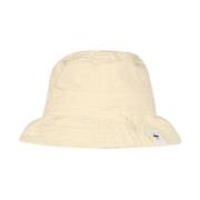 Jil Sander Bucket Hat med Logo Label Beige, Dam