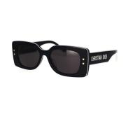 Dior Moderna fyrkantiga solglasögon med tredubbel lager effekt Black, ...