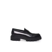 Tod's Svarta Läder Loafer Sneakers Black, Herr