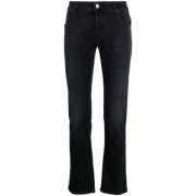 Jacob Cohën Mid-Rise Straight-Leg Tvättade Jeans Black, Herr