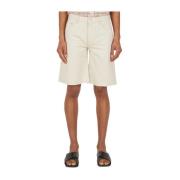 Wynn Hamlyn Klassiska Denim Shorts White, Herr