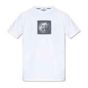 Stone Island T-shirt med logotryck White, Herr