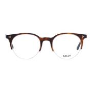 Bally Brun Plast Runda Optiska Glasögon Brown, Unisex