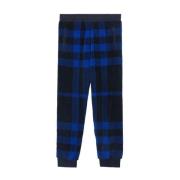 Burberry Check Fleece Byxor Blue, Herr