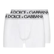 Dolce & Gabbana Logo-print Bomullsboxershorts (Set om 2) White, Herr
