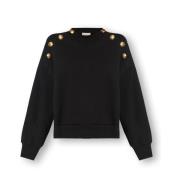 Alexander McQueen Bomullssweatshirt Black, Dam