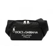 Dolce & Gabbana Präglad Logobältesväska Black, Herr