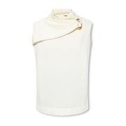 Jil Sander Top med applikation Beige, Dam