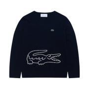 Comme des Garçons Herrstickad Tröja med Lacoste-Logotyp Black, Herr