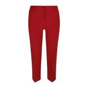Alberto Biani Cropped Trousers Red, Dam