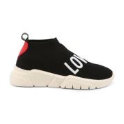 Love Moschino Höst/Vinter Kvinnors Syntetiska Sneakers Black, Dam