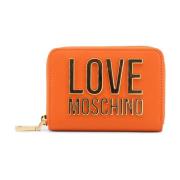 Love Moschino Kompakt Plånbok med Korthållare och Myntficka Orange, Da...