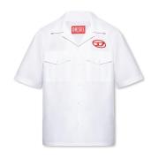 Diesel ‘S-Mac’ skjorta med monogram brodyr White, Herr