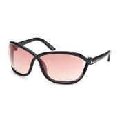 Tom Ford Solglasögon med rosa bruna gradientlinser Black, Dam