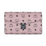 MCM Diamond Logo Clutch Crossbody Väska Pink, Dam