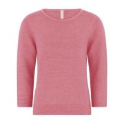 Skovhuus Strukturerad A-Shape Jumper Bluser Pink, Dam